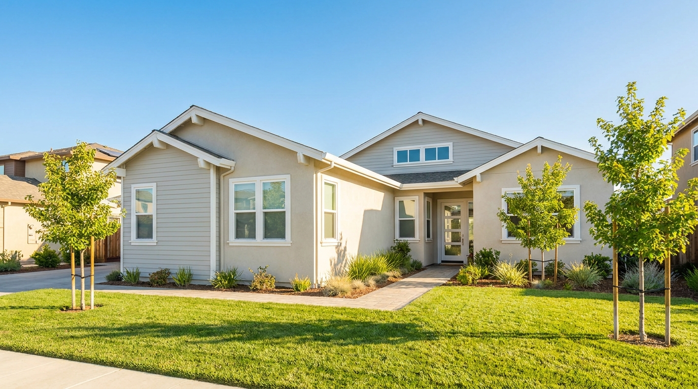 A bright, well-kept Bay Area single-family home in daylight — a calm, neutral cash sale of the marital home during a divorce