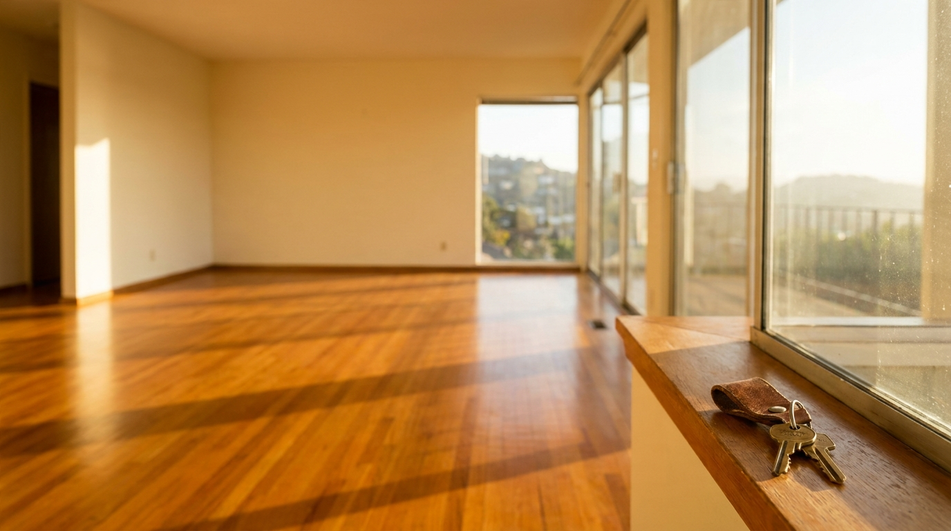 Bay Area home facing foreclosure — exterior with subtle distress signals visible from the street
